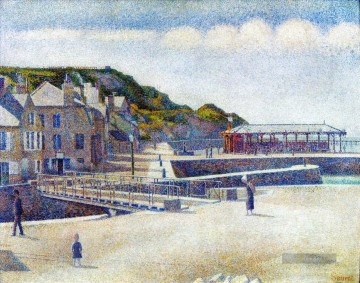 Georges Seurat Werke - den Hafen und den Kais in Port en Bessin 1888